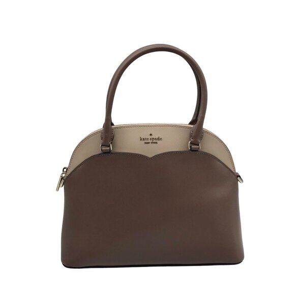 Kate Spade Neutral Colorblock Leather Payton Dome Satchel - Picture 1 of 10